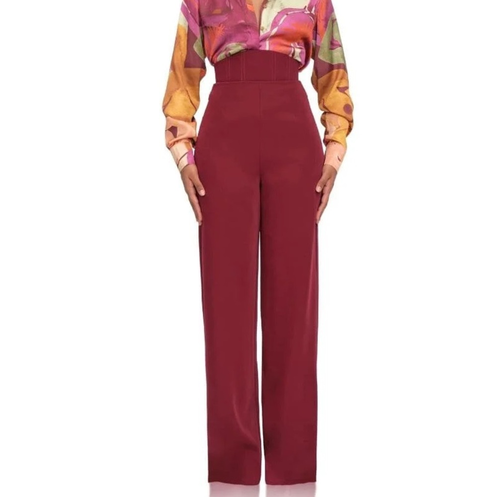 Andrea Iyamah Sita Pants in Plum
